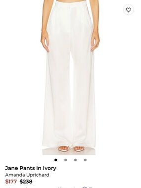 Amanda Uprichard Wide-Leg Pants in Ivory L